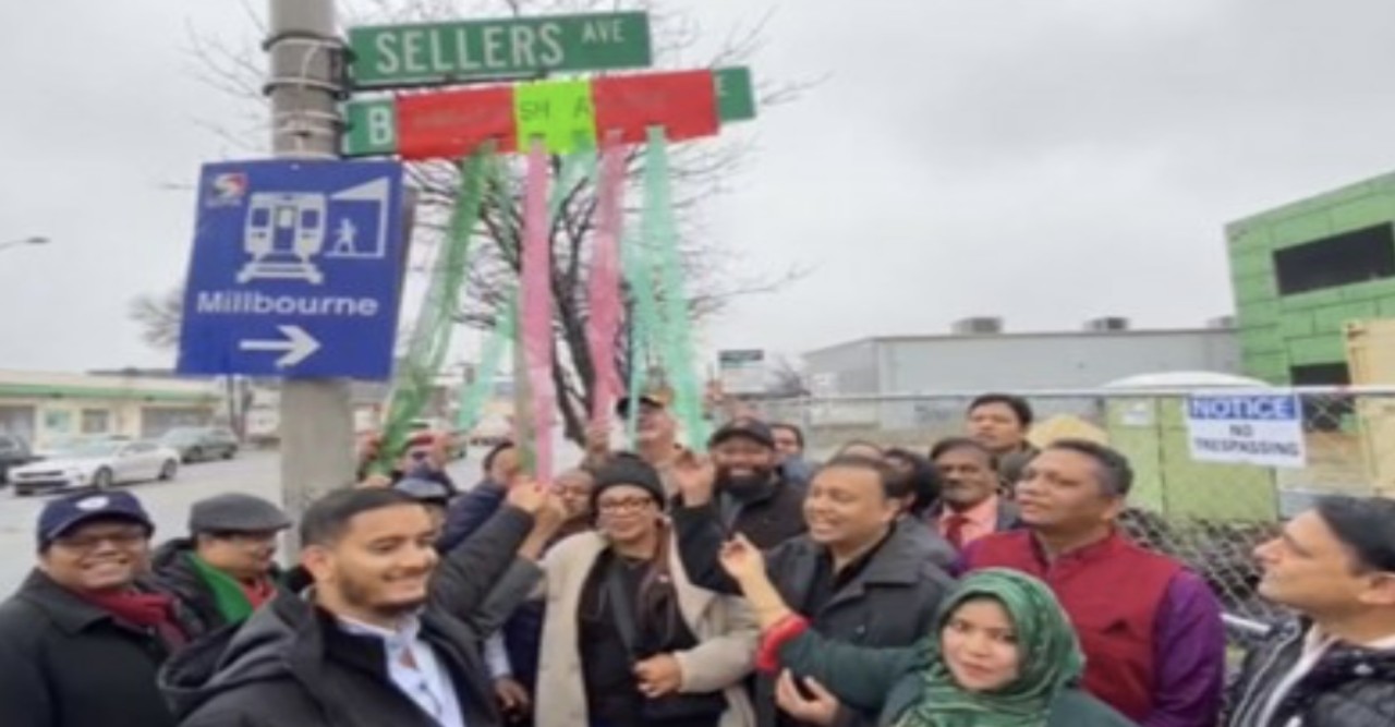 যুক্তরাষ্ট্রের পেনসিলভেনিয়ায় বাংলাদেশ এভিনিউয়ের নামফলক উন্মোচন