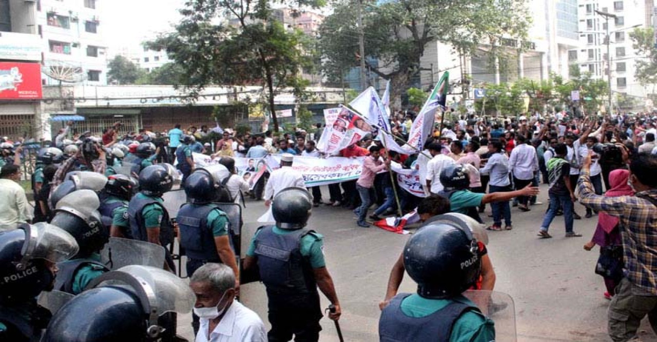 আ.লীগ-বিএনপি ও পুলিশের ত্রিমুখী অবস্থানে থমথমে উত্তরা