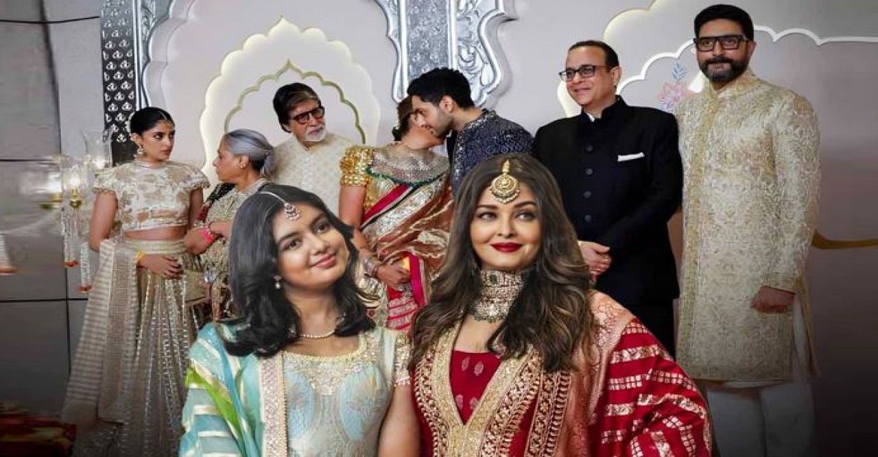 আম্বানির বিয়েবাড়িতে ফুটে উঠল বচ্চন পরিবারের ‘দূরত্ব’