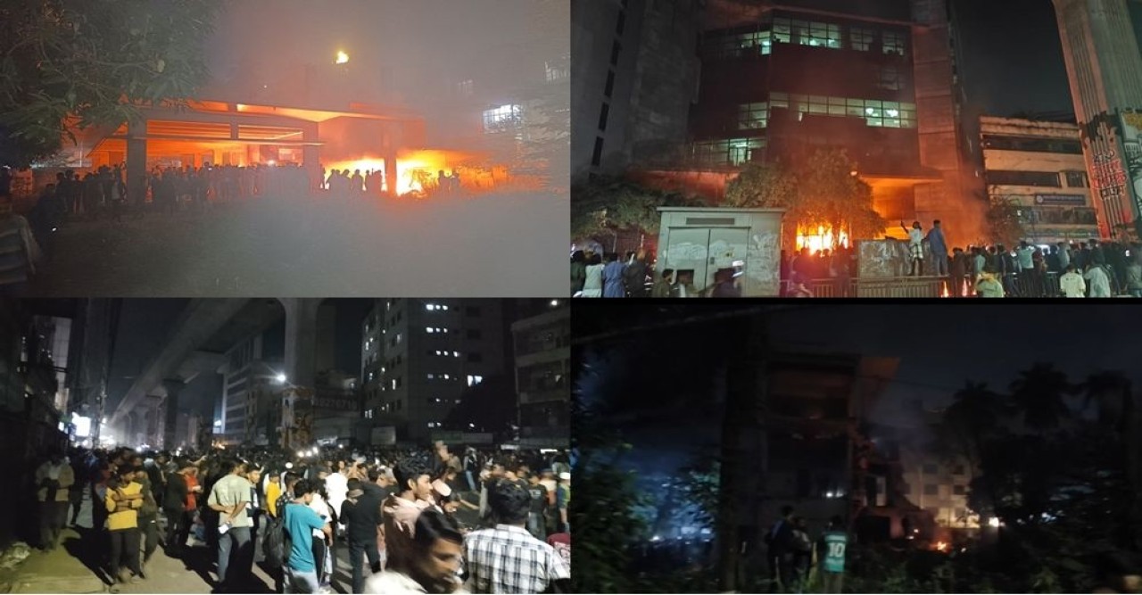 হাদি হত্যার বিচারের দাবিতে উত্তাল দেশ, বিভিন্ন স্থানে ভাঙচুর-অগ্নিসংযোগ