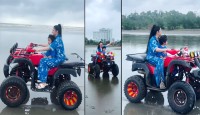 ছেলেকে নিয়ে পরীমনির সমুদ্র বিলাস
