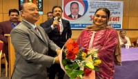 নিউইয়র্কে বিশিষ্ট শিক্ষানুরাগী মোশাররফ হোসেন খান চৌধুরীর সংবর্ধিত
