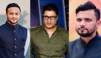 সংসদ নির্বাচন তারকাদের গলায় জয়ের মালা