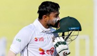লিটনের সেঞ্চুরির পর শেষ বিকেলে হাসানের ২ উইকেট