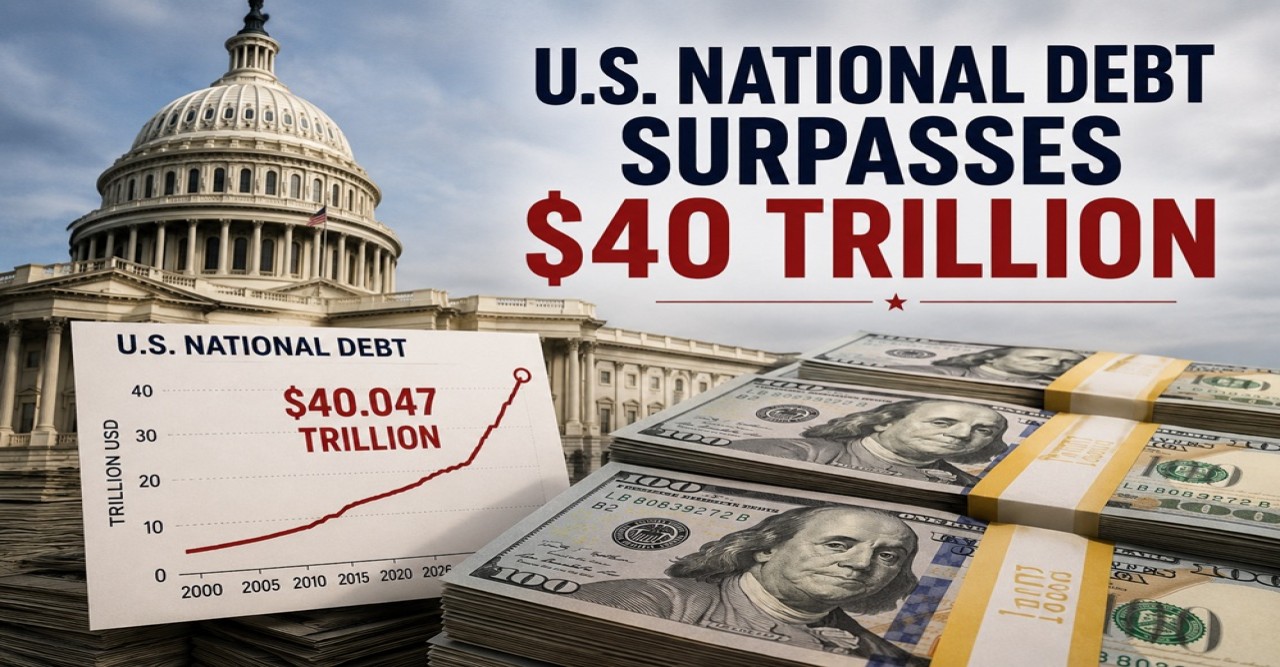 U.S. National Debt Surpasses $40 Trillion