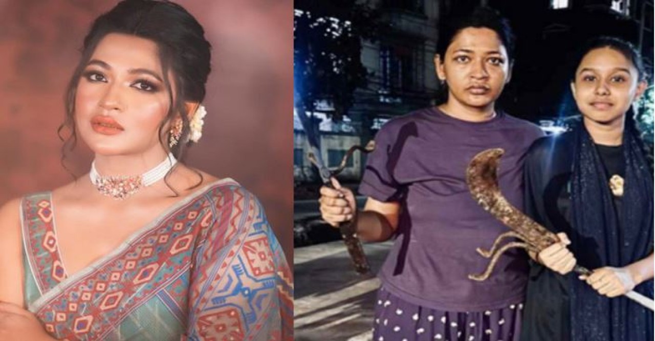 ডাকাত ধরতে মধ্যরাতে বঁটি হাতে বাঁধন