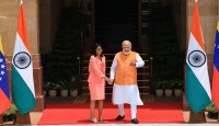 ভারতের সফরে ভেনেজুয়েলার অন্তর্বর্তী প্রেসিডেন্ট