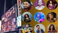 টাইমস স্কয়ারে বিলবোর্ডে দেশের আট শিল্পী