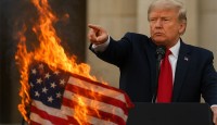যুক্তরাষ্ট্রের পতাকা পোড়ালে কারাদণ্ড-ভিসা বাতিল: ট্রাম্পের আদেশ